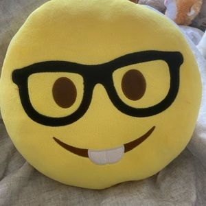 nerd emoji pillow